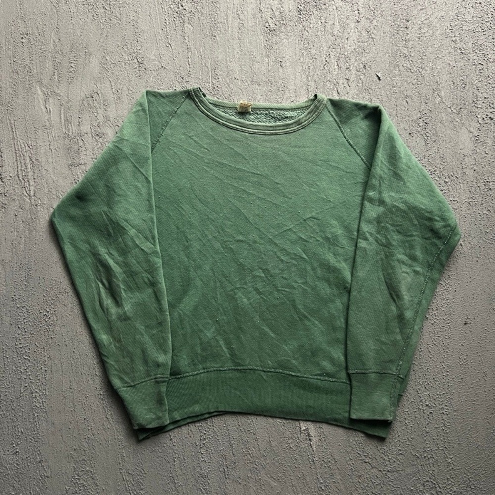 Vintage Gym-Master Sweatshirt Large Green 1970s Raglan Canada